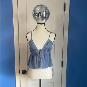 RSQ Sky Blue Lace-Trim Camisole